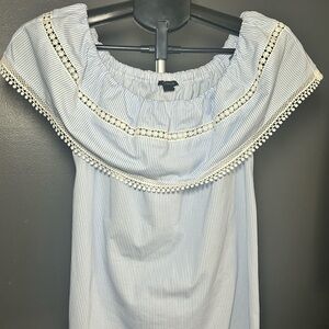 Ann Taylor Women’s Light Blue Striped Shirt